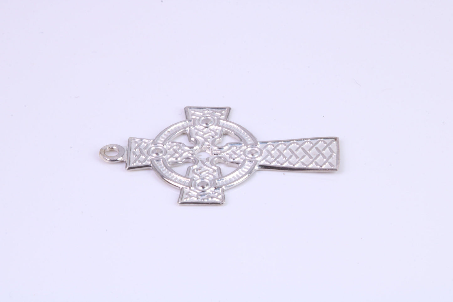 Small 25 mm Long Celtic Cross, Made From Solid Cast Silver, Complete With Silver Chain