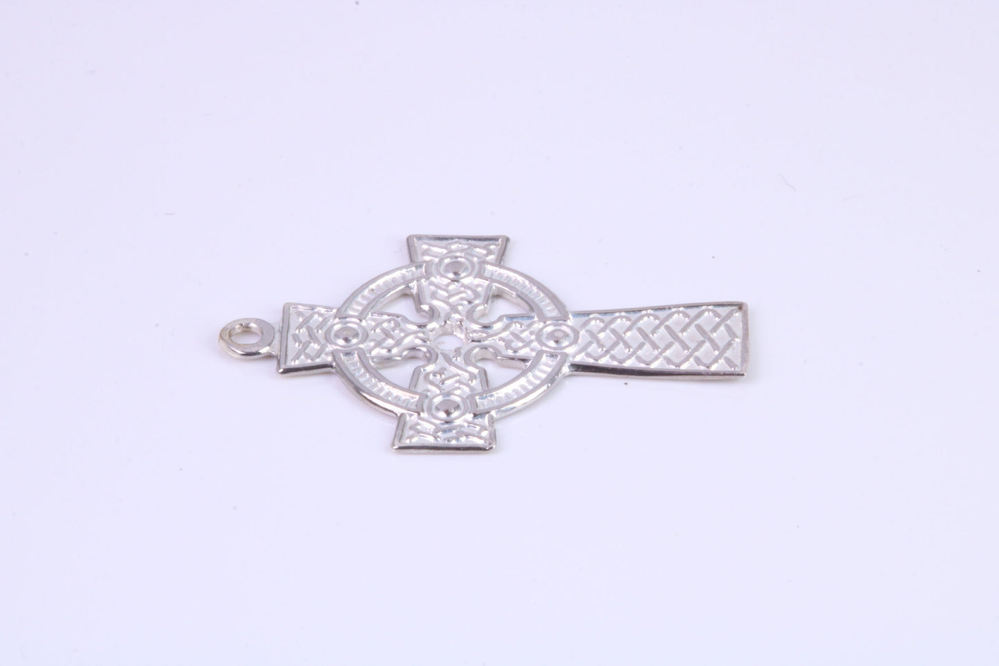 Small 25 mm Long Celtic Cross, Made From Solid Cast Silver, Complete With Silver Chain