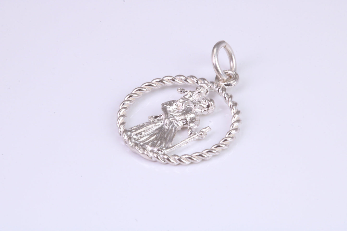 17 mm Round St Christopher, Made From Solid Cast Silver