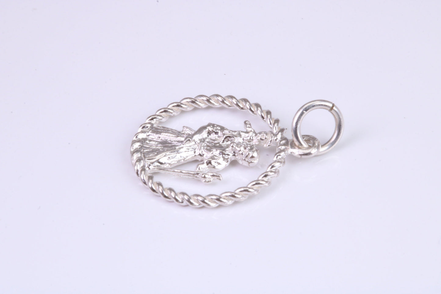 17 mm Round St Christopher, Made From Solid Cast Silver