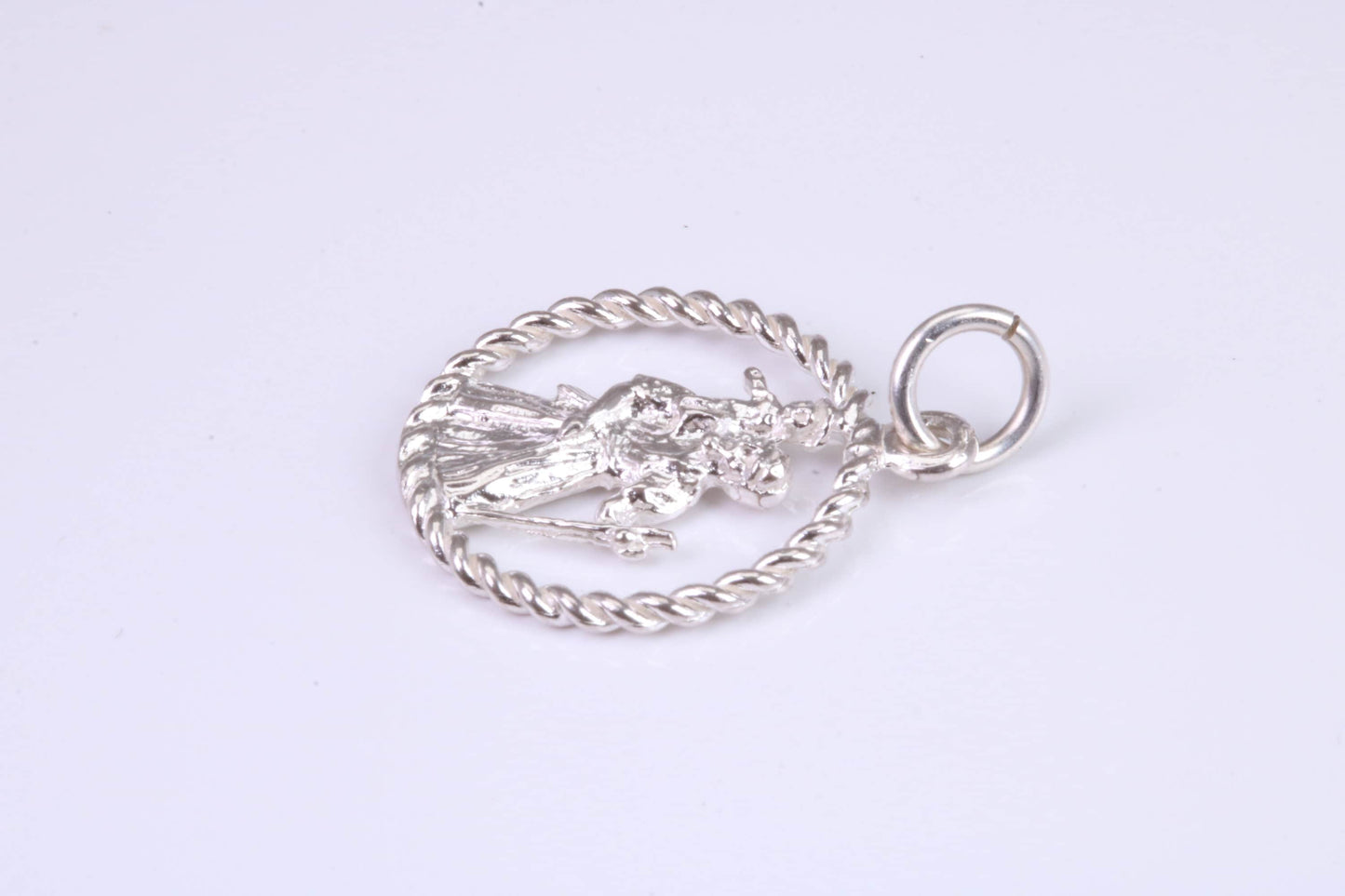 17 mm Round St Christopher, Made From Solid Cast Silver