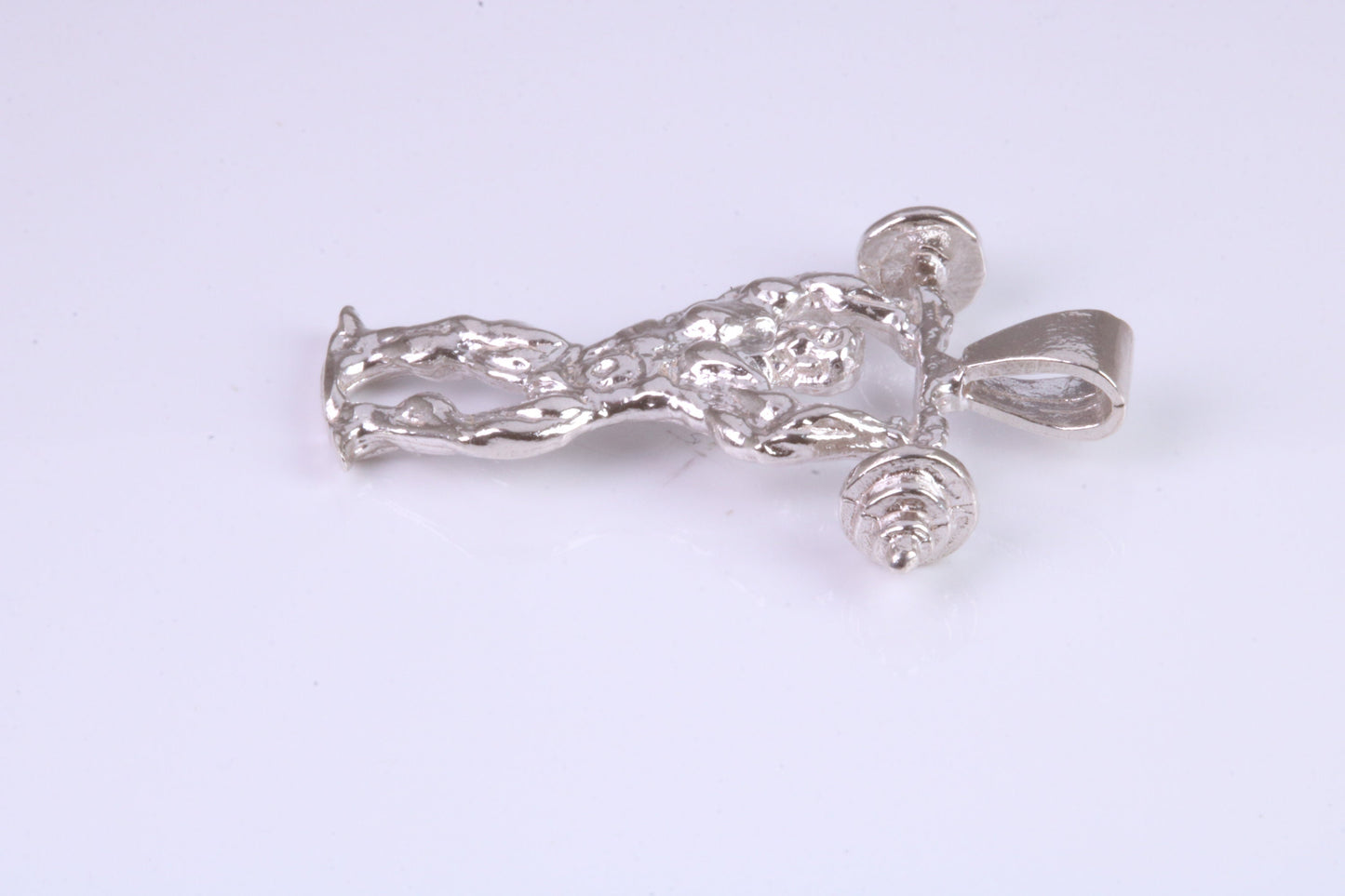 Body Builder Pendant, Made From Solid Cast Silver