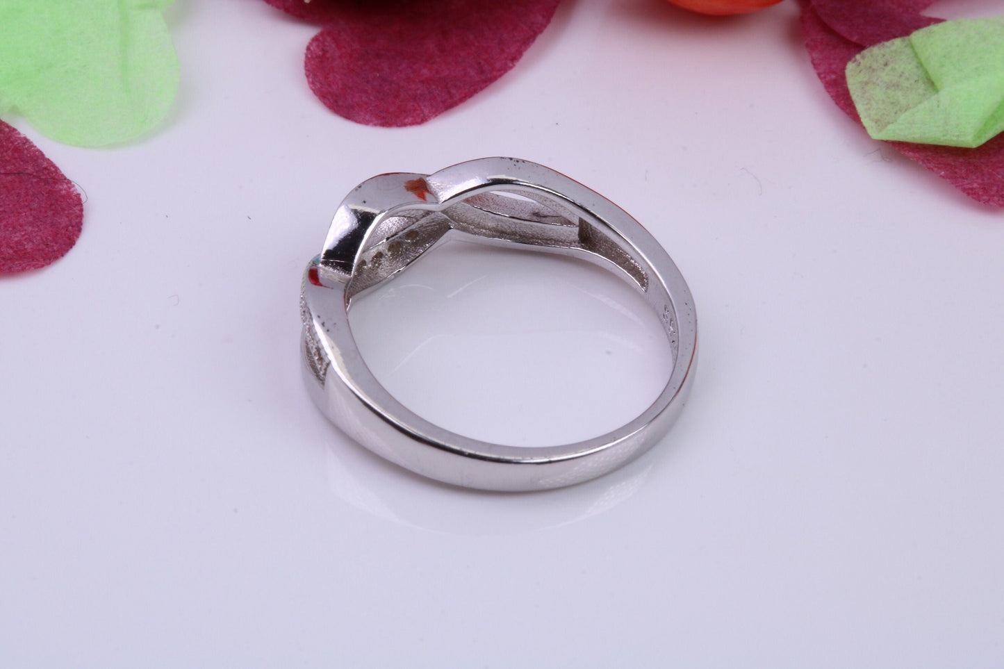 Blue Opal and Cubic Zirconia set Ring, Made From Solid Sterling Silver