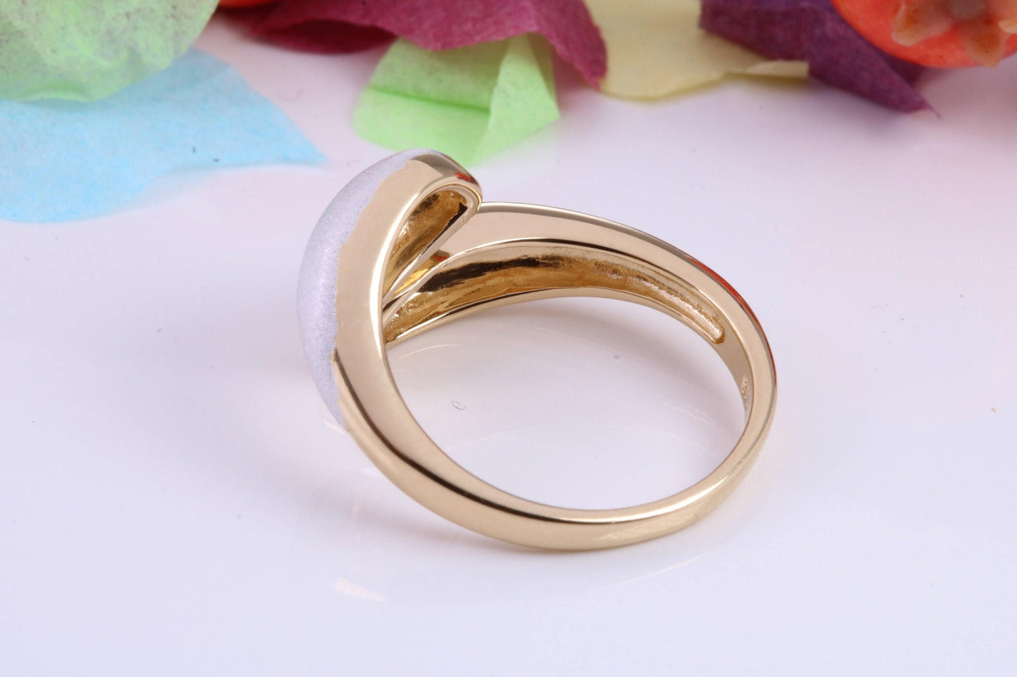 Crossover Dress Ring, Made from solid Silver, Two Tone Finished