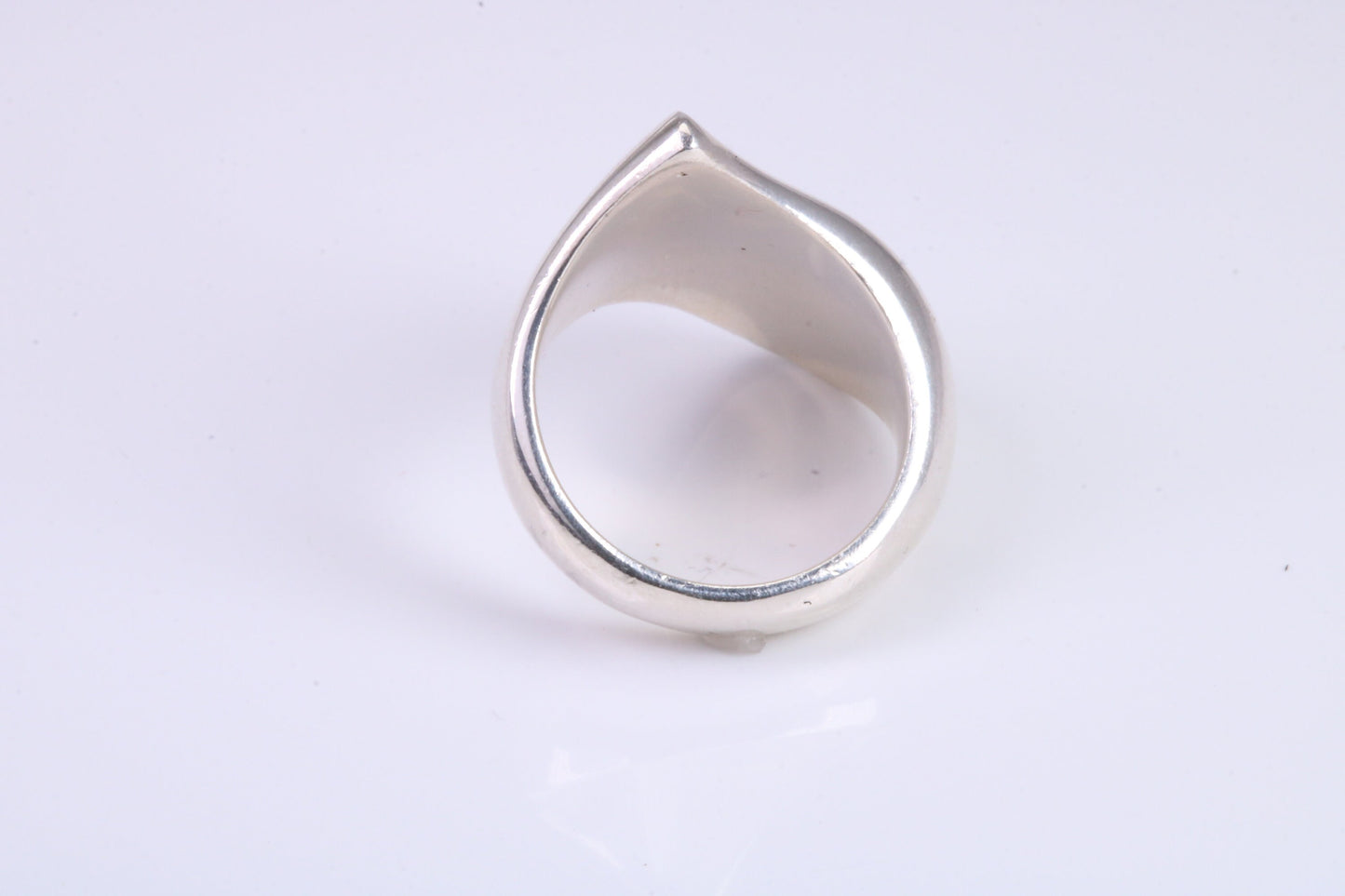 Large Abstract ring, made from solid cast sterling silver, very smooth and fluid lines with high polished finish
