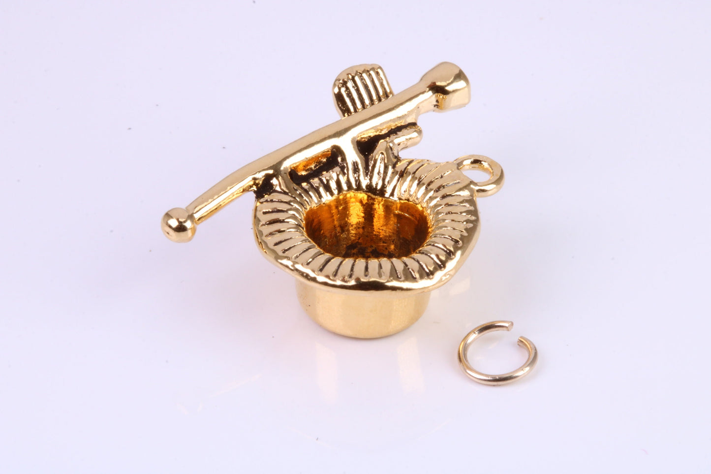Magicians Hat Charm, Traditional Charm, This charm is made from solid cast Yellow Gold British Hallmarked