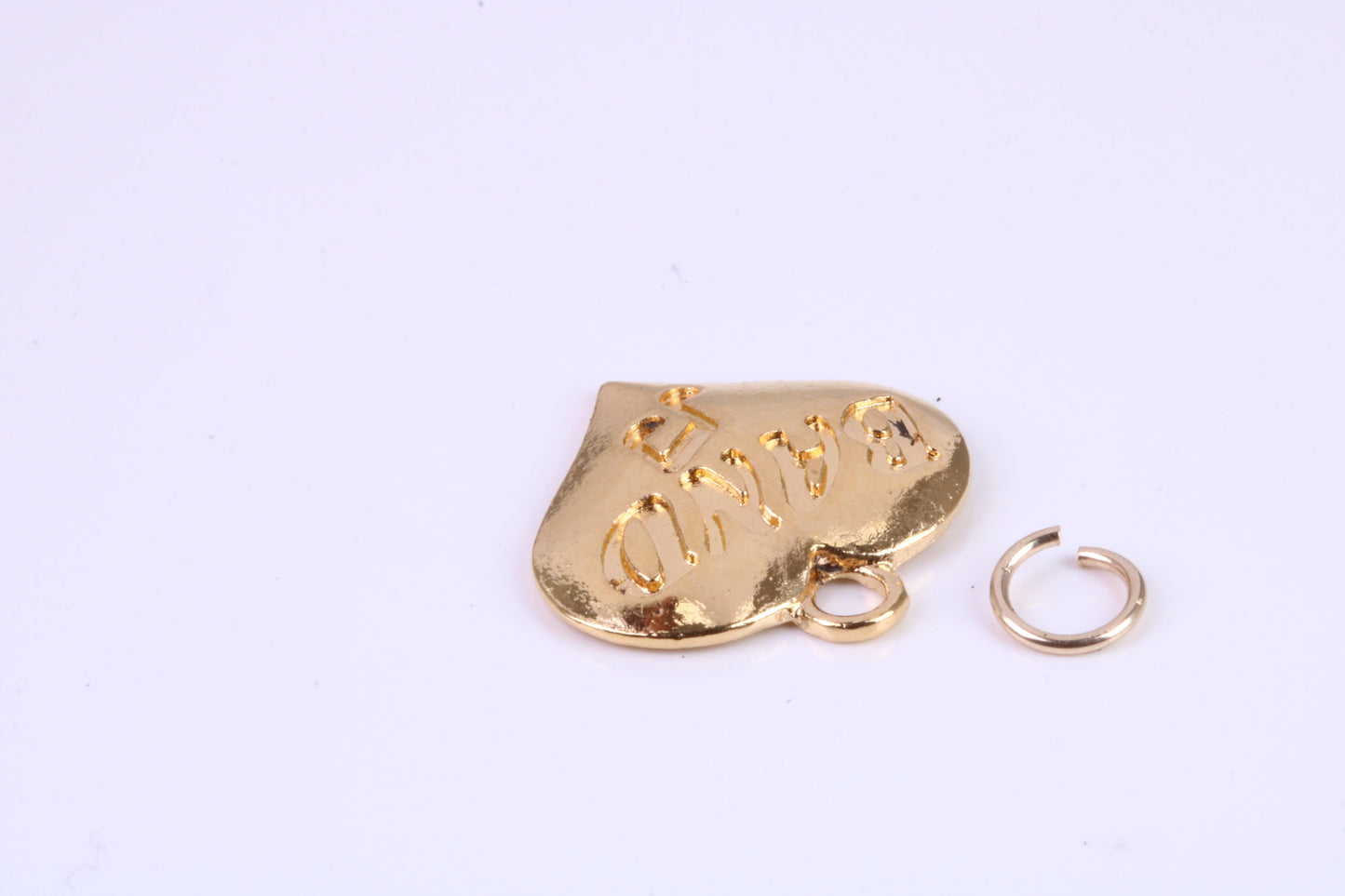 Love Band Charm, Traditional Charm, Made from Solid Cast Yellow Gold, British Hallmarked, Complete with Attachment Link