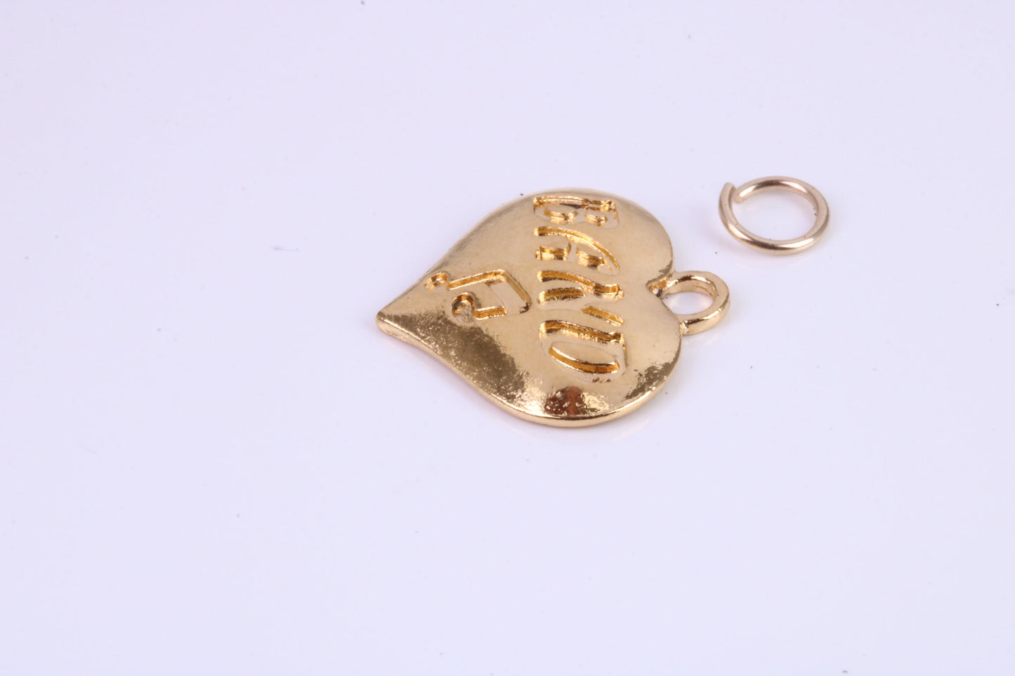 Love Band Charm, Traditional Charm, Made from Solid Cast Yellow Gold, British Hallmarked, Complete with Attachment Link