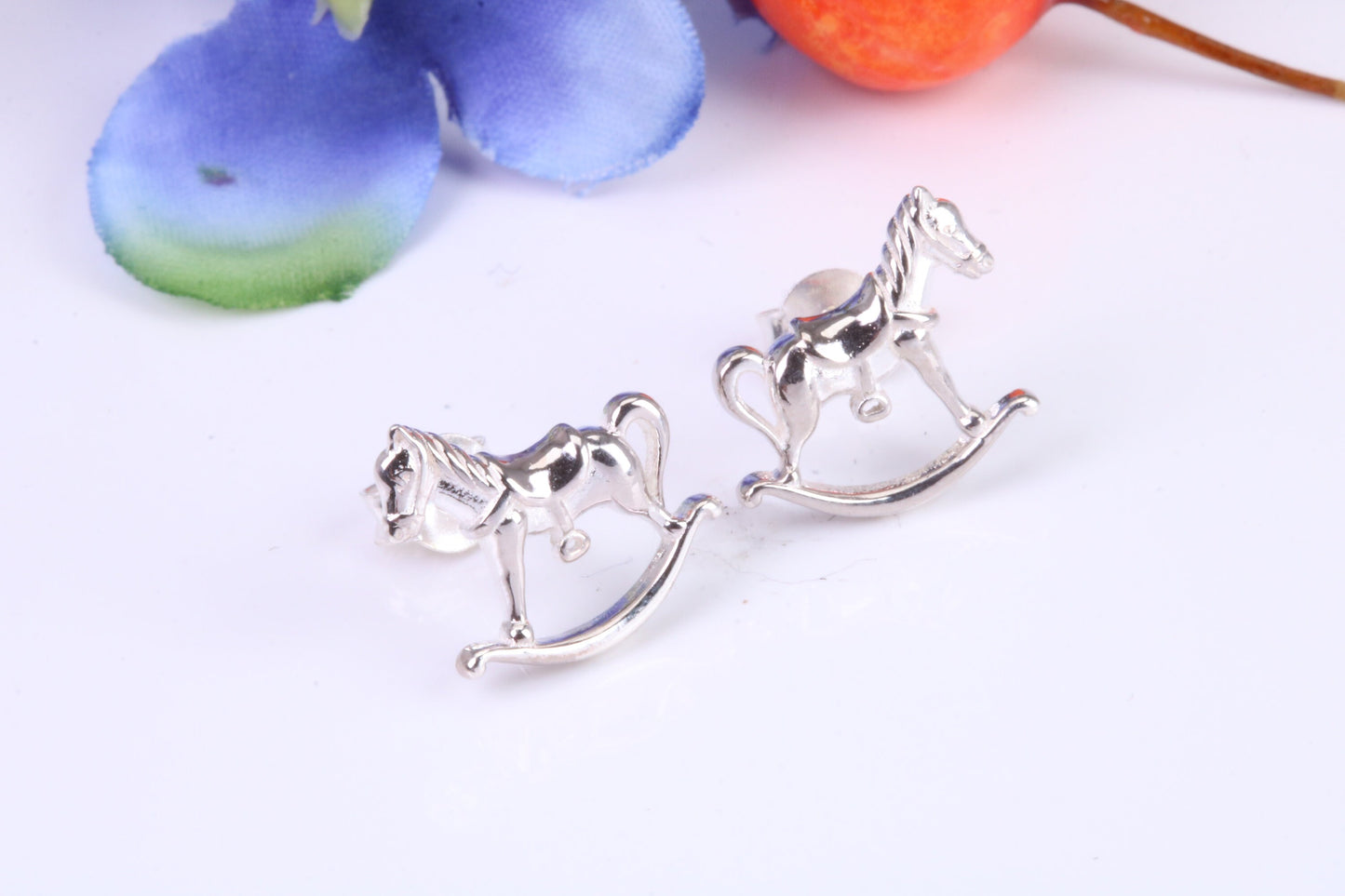 Rocking Horse Stud Earrings Made from 925 Grade Sterling Silver