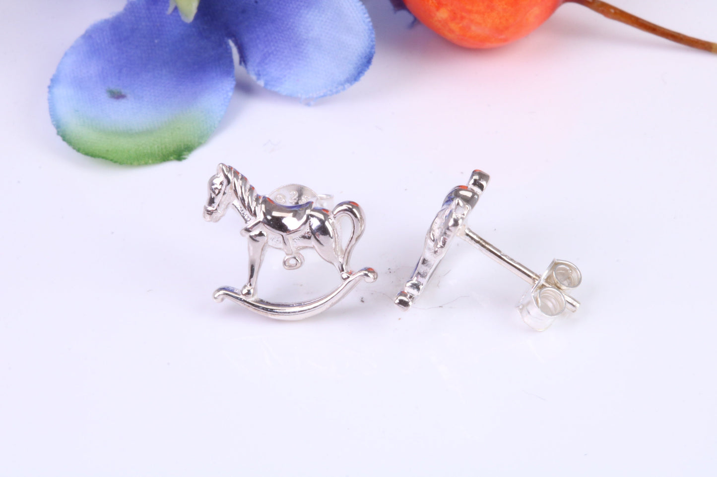 Rocking Horse Stud Earrings Made from 925 Grade Sterling Silver