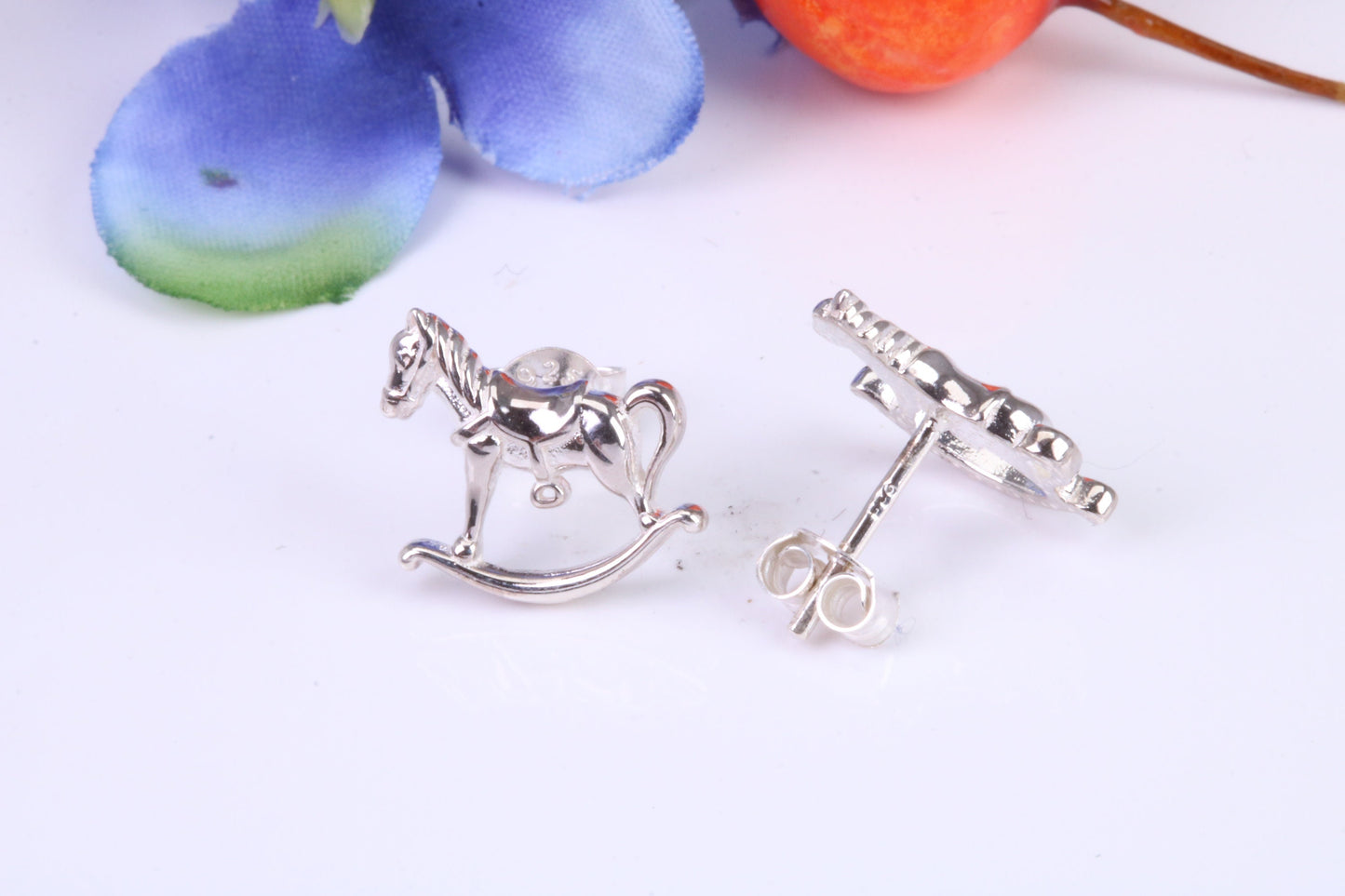 Rocking Horse Stud Earrings Made from 925 Grade Sterling Silver