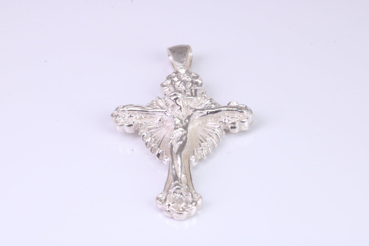 Ornate Sterling Silver Crucifix Necklace