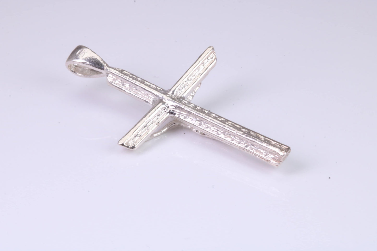 Large Silver Crucifix Necklace
