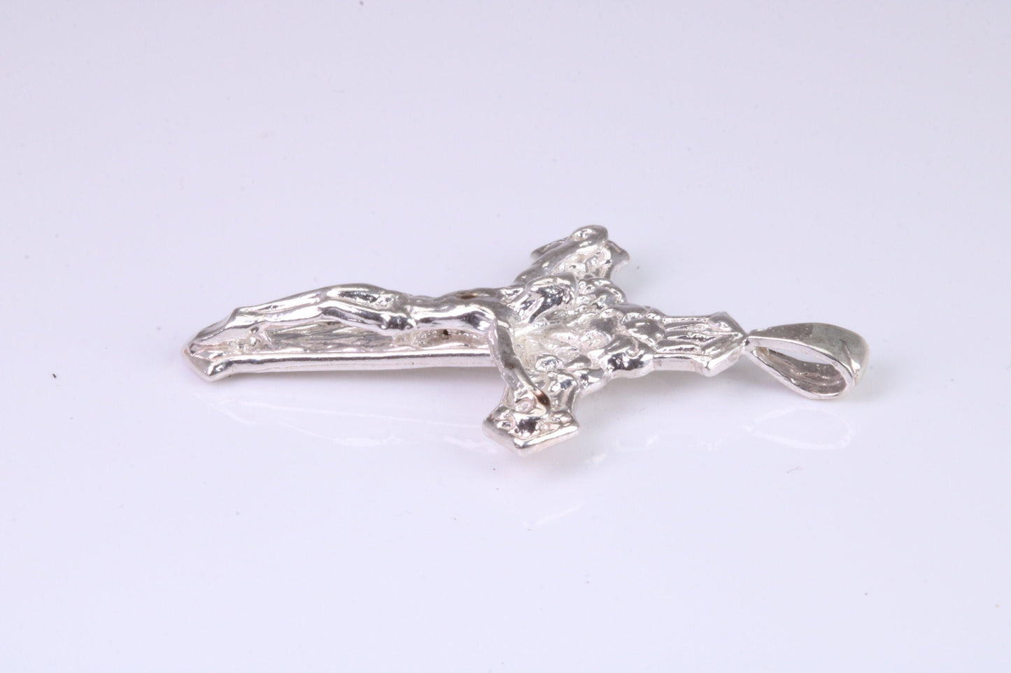 Sterling Silver Ornate Crucifix Necklace