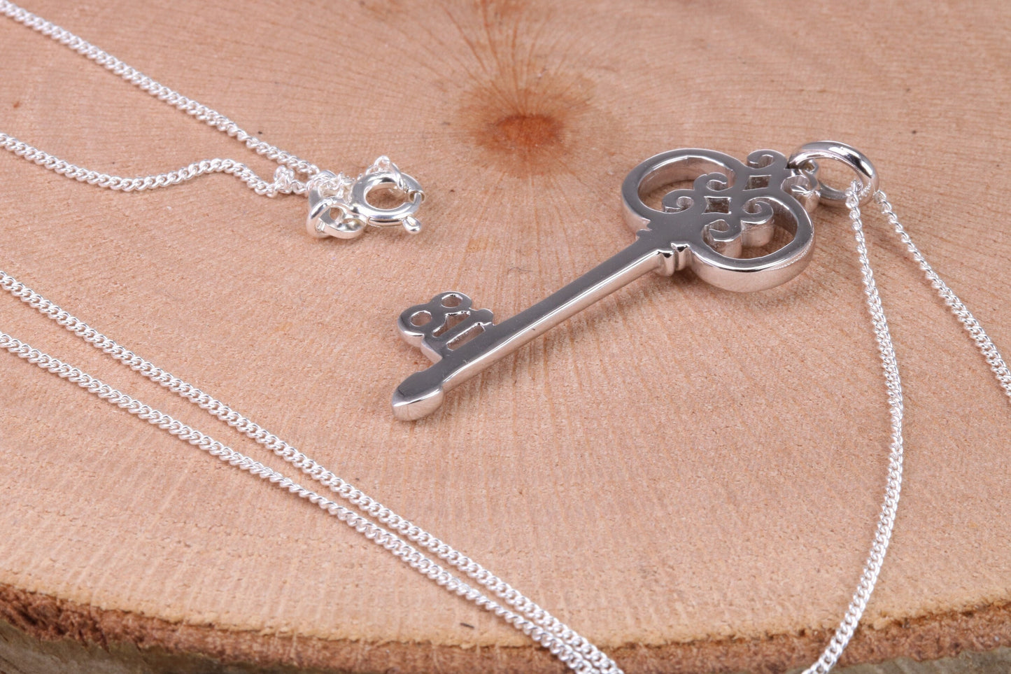 18 Birthday Key Necklace, made from solid Sterling Silver