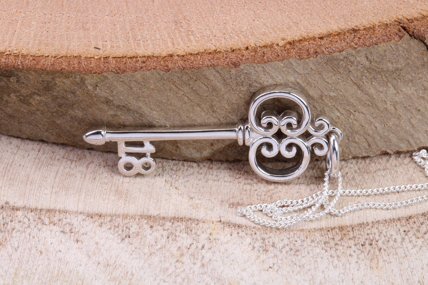 18 Birthday Key Necklace, made from solid Sterling Silver
