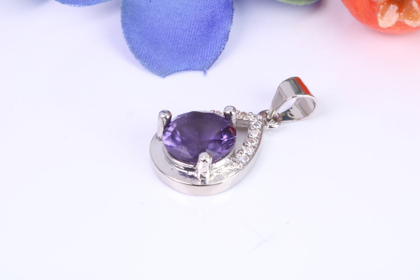 Sterling Silver C Z set Dressy Necklace