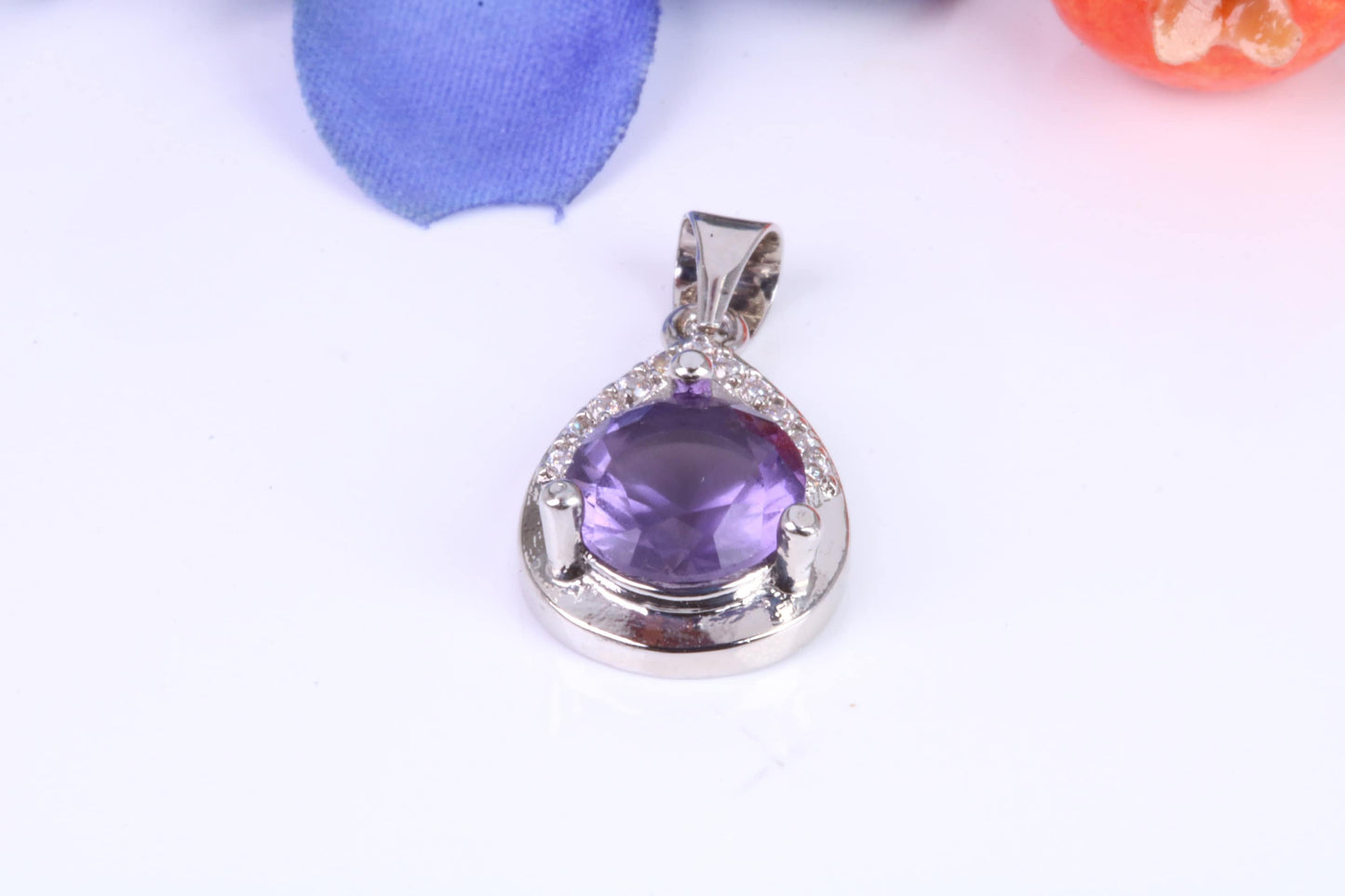 Sterling Silver C Z set Dressy Necklace