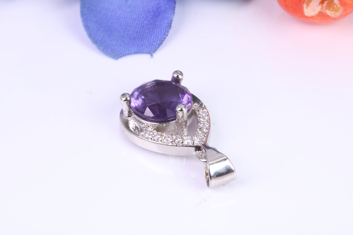 Sterling Silver C Z set Dressy Necklace