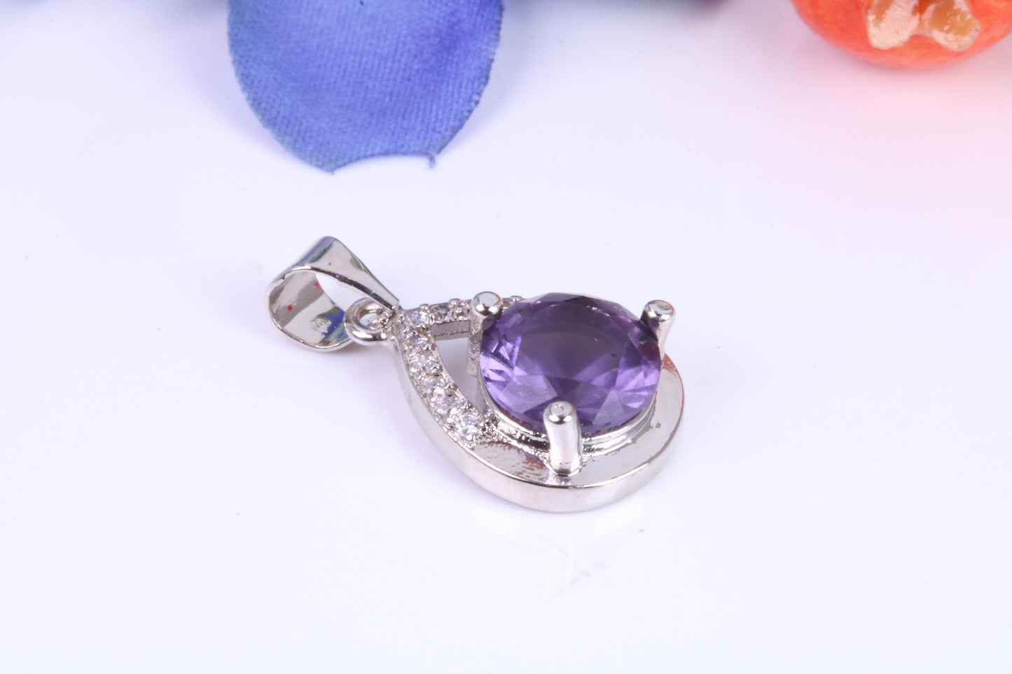 Sterling Silver C Z set Dressy Necklace