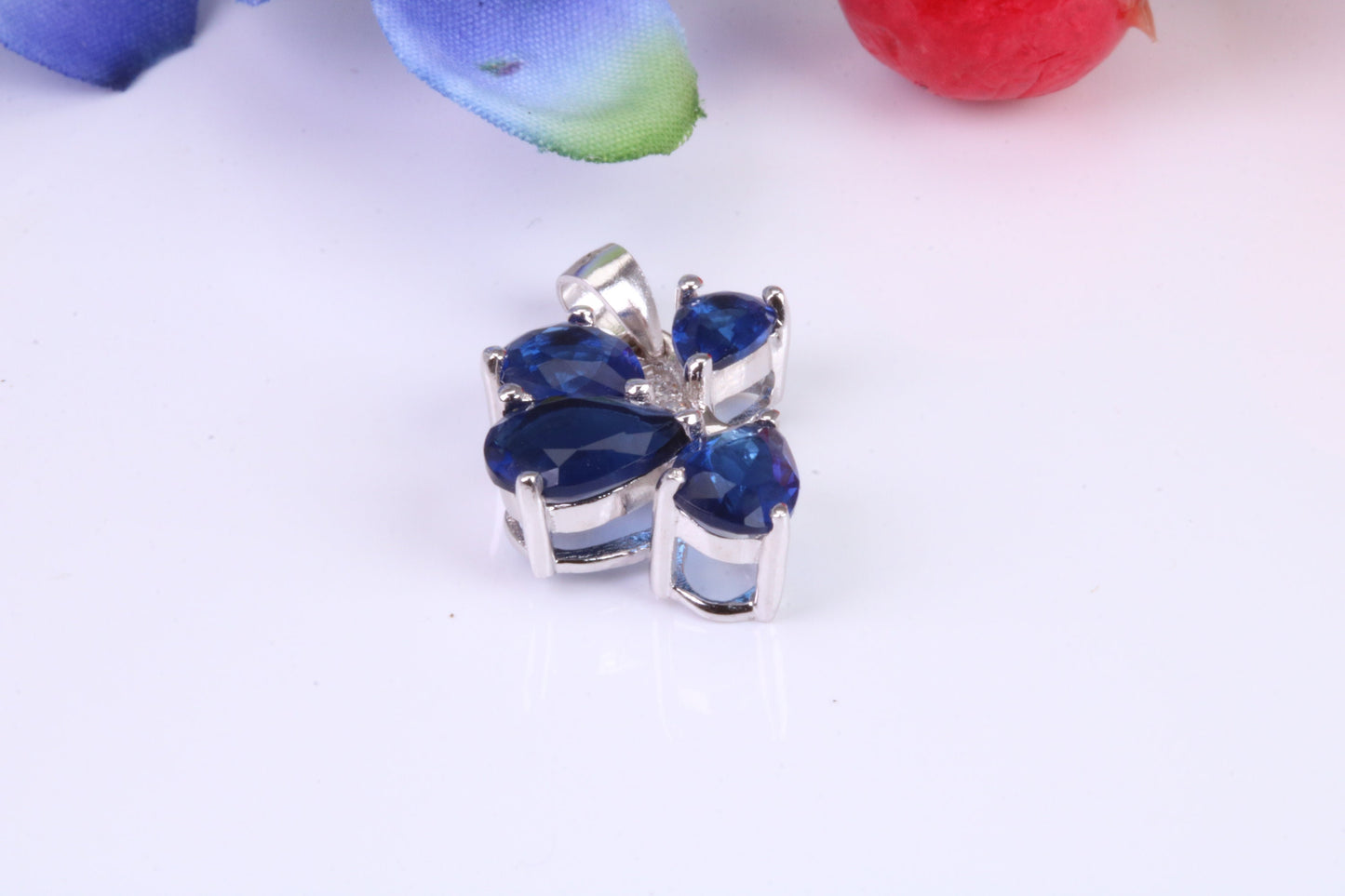 Very Dressy Blue and White C Z set Pendant