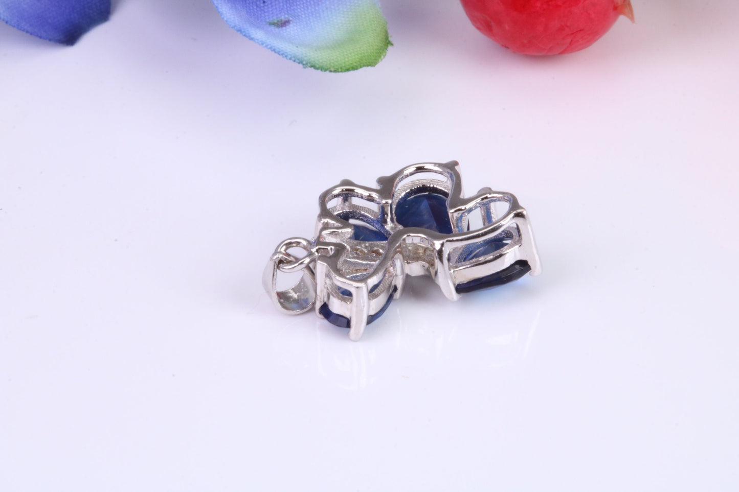 Very Dressy Blue and White C Z set Pendant