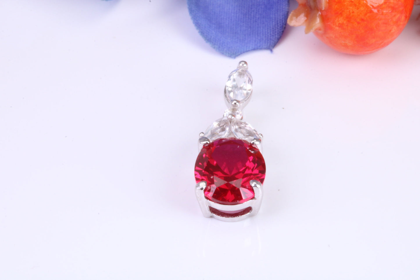 Sterling Silver Dressy C Z set Pendant