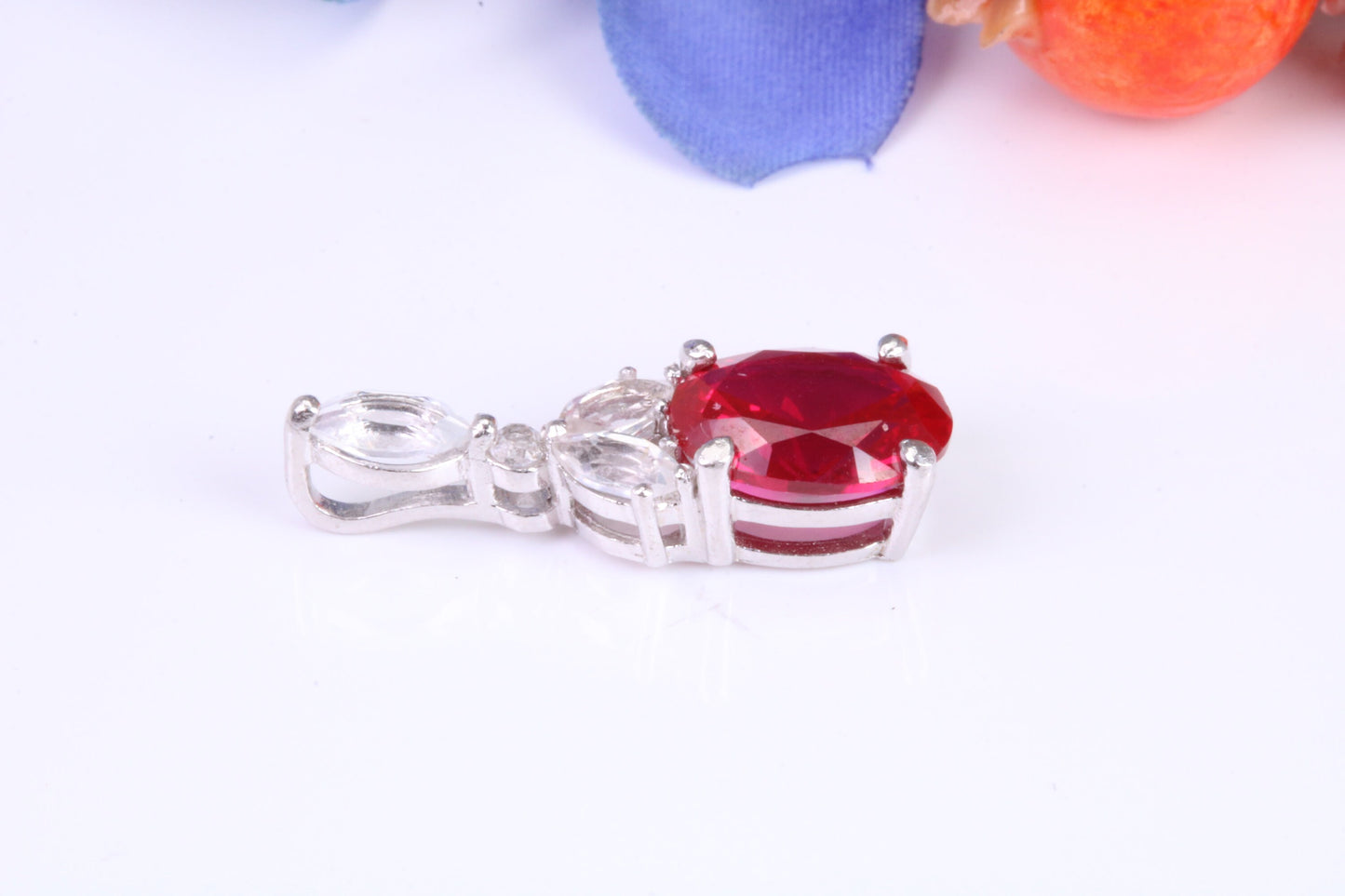 Sterling Silver Dressy C Z set Pendant