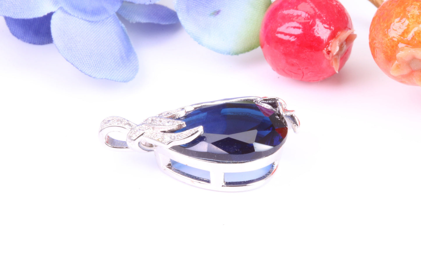 Very Dressy Sterling Silver C Z set Pendant