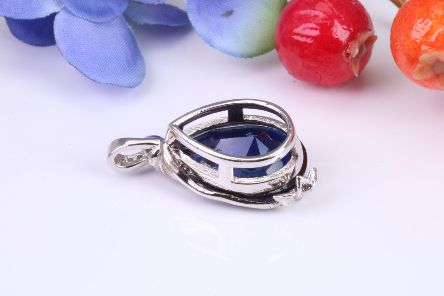 Very Dressy Sterling Silver C Z set Pendant