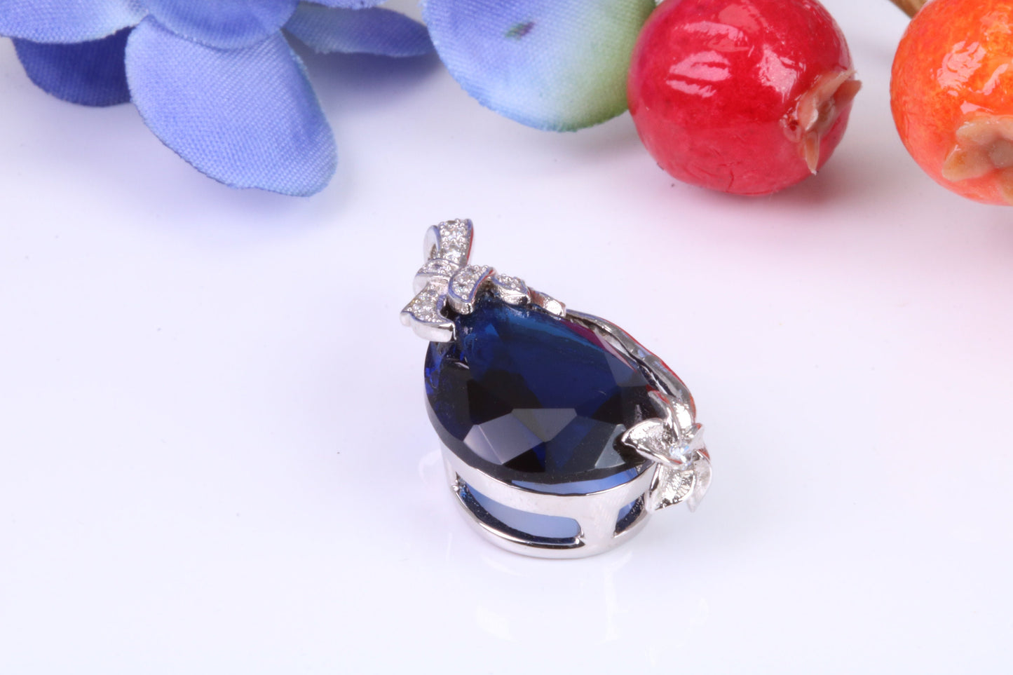 Very Dressy Sterling Silver C Z set Pendant
