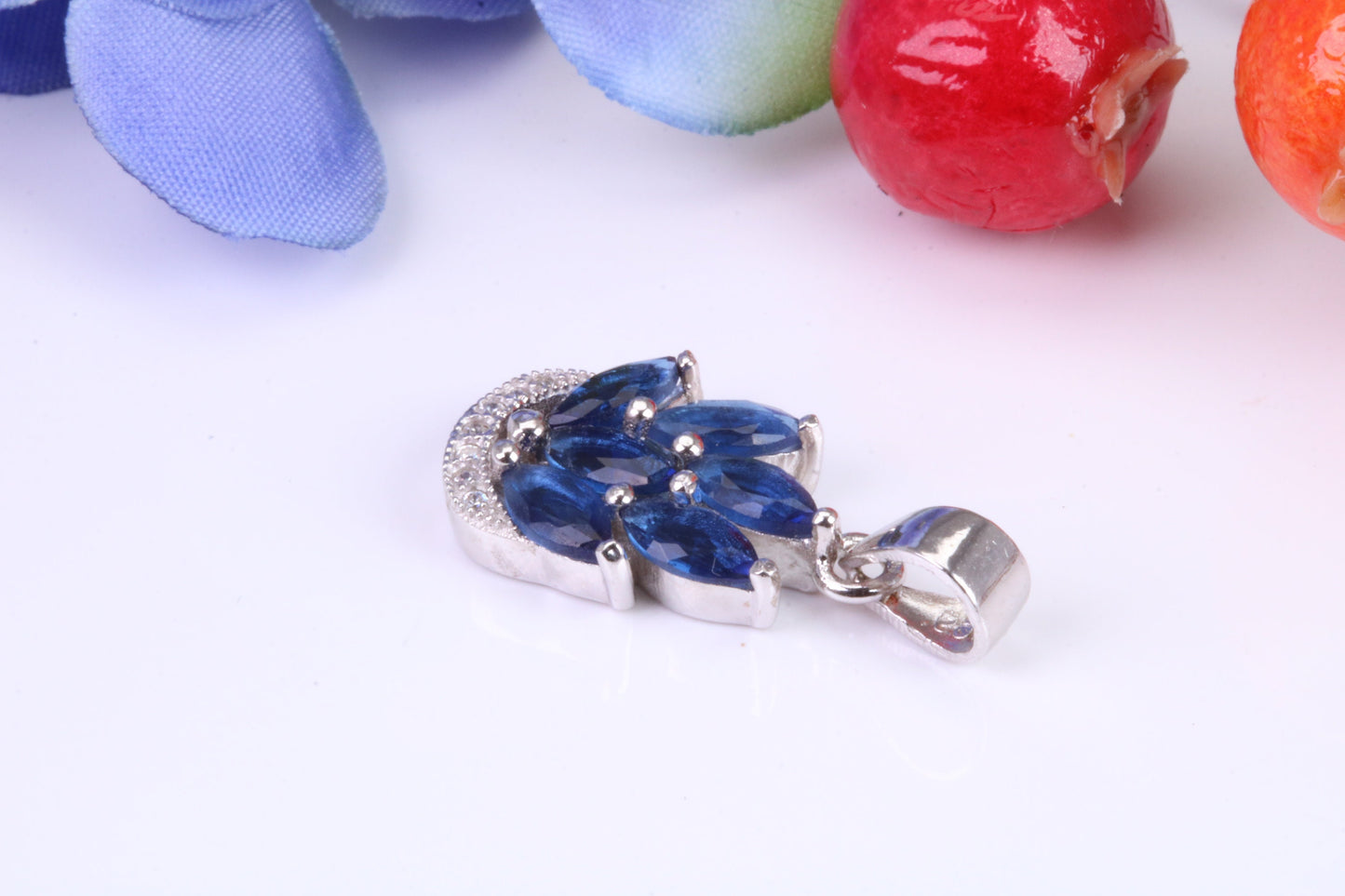 Sterling Silver Dressy C Z set Necklace