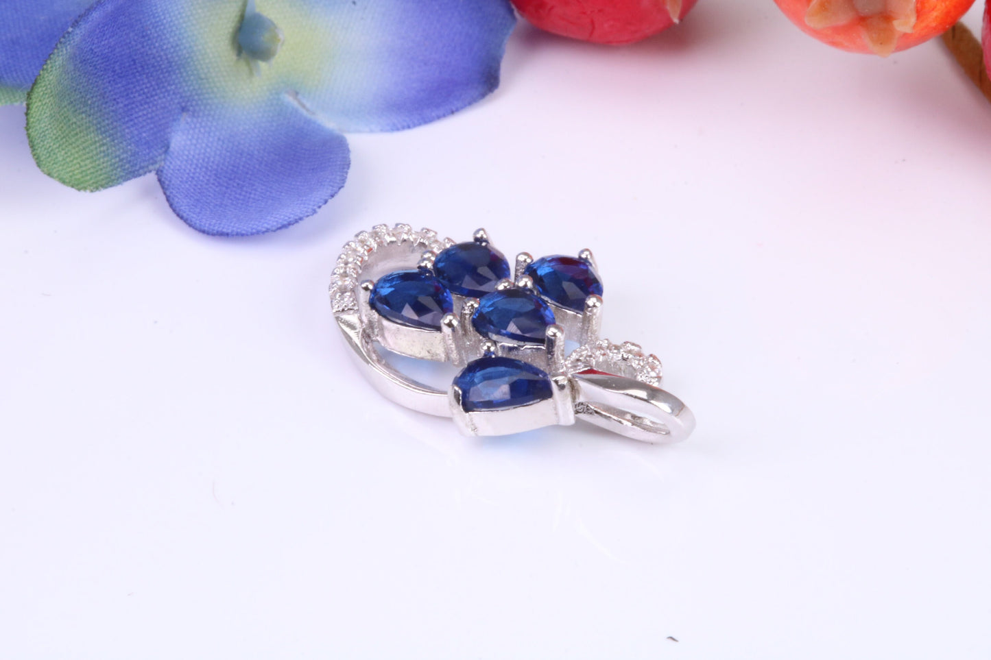 Sterling Silver Dressy C Z set Pendant