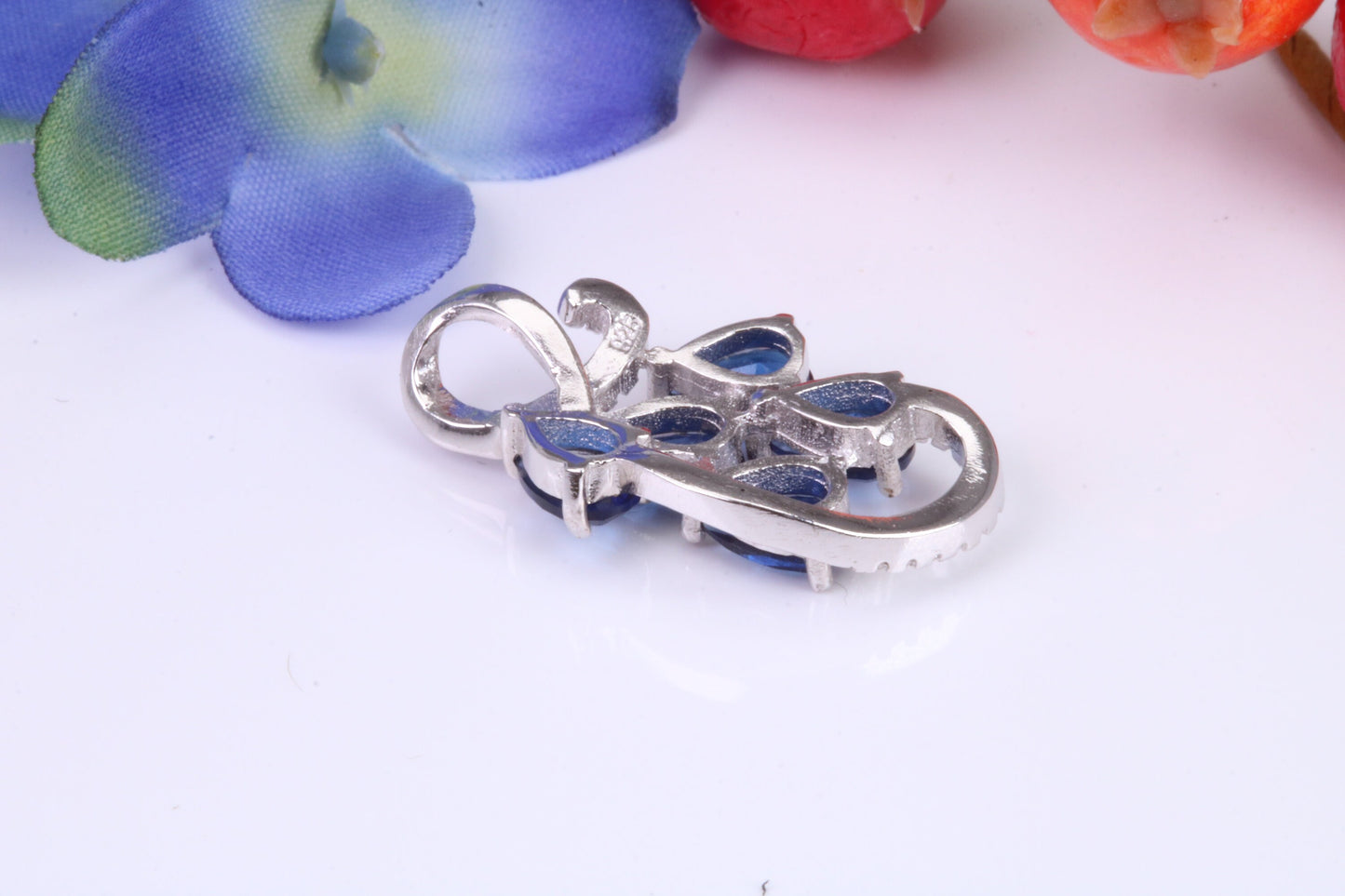 Sterling Silver Dressy C Z set Pendant