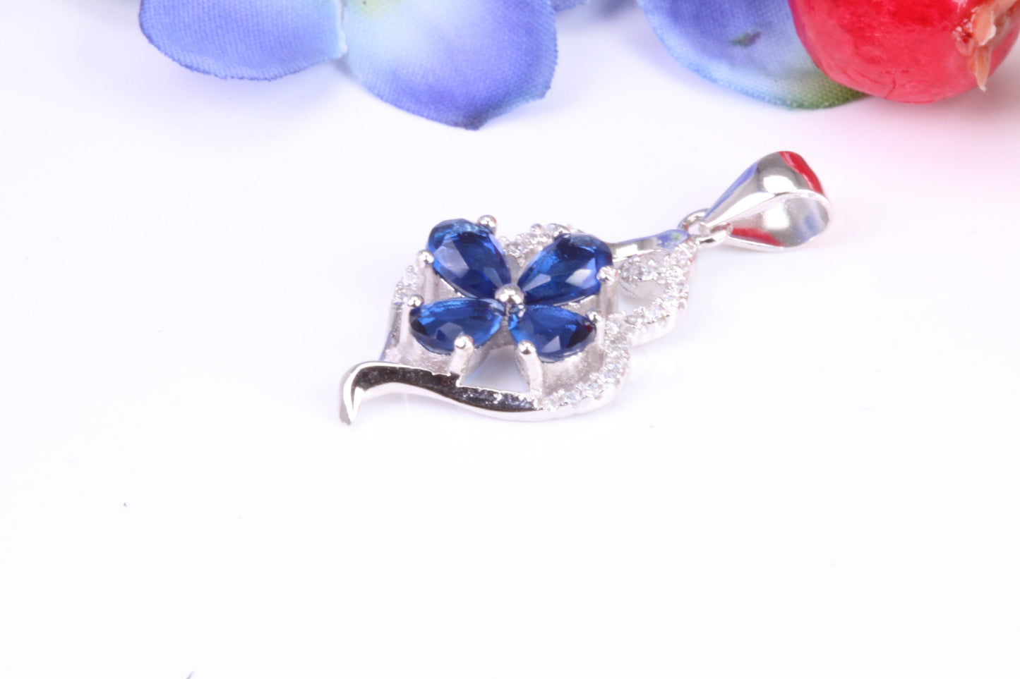 Sterling Silver Dressy C Z set Pendant