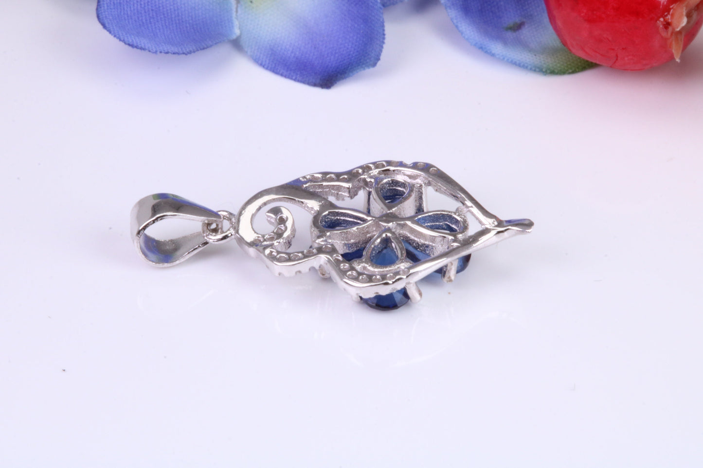 Sterling Silver Dressy C Z set Pendant