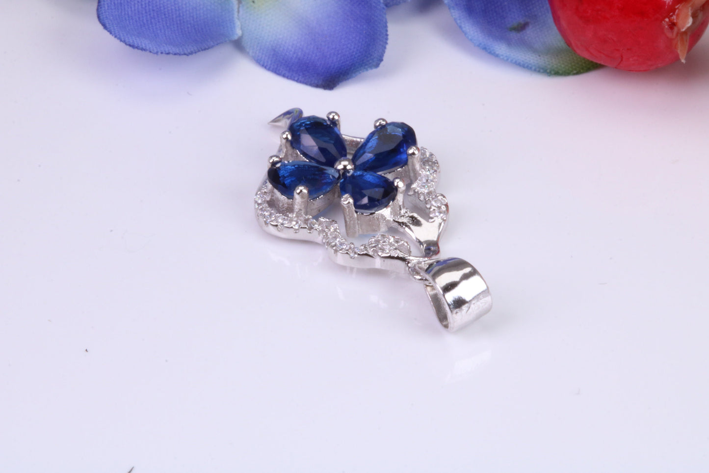 Sterling Silver Dressy C Z set Pendant
