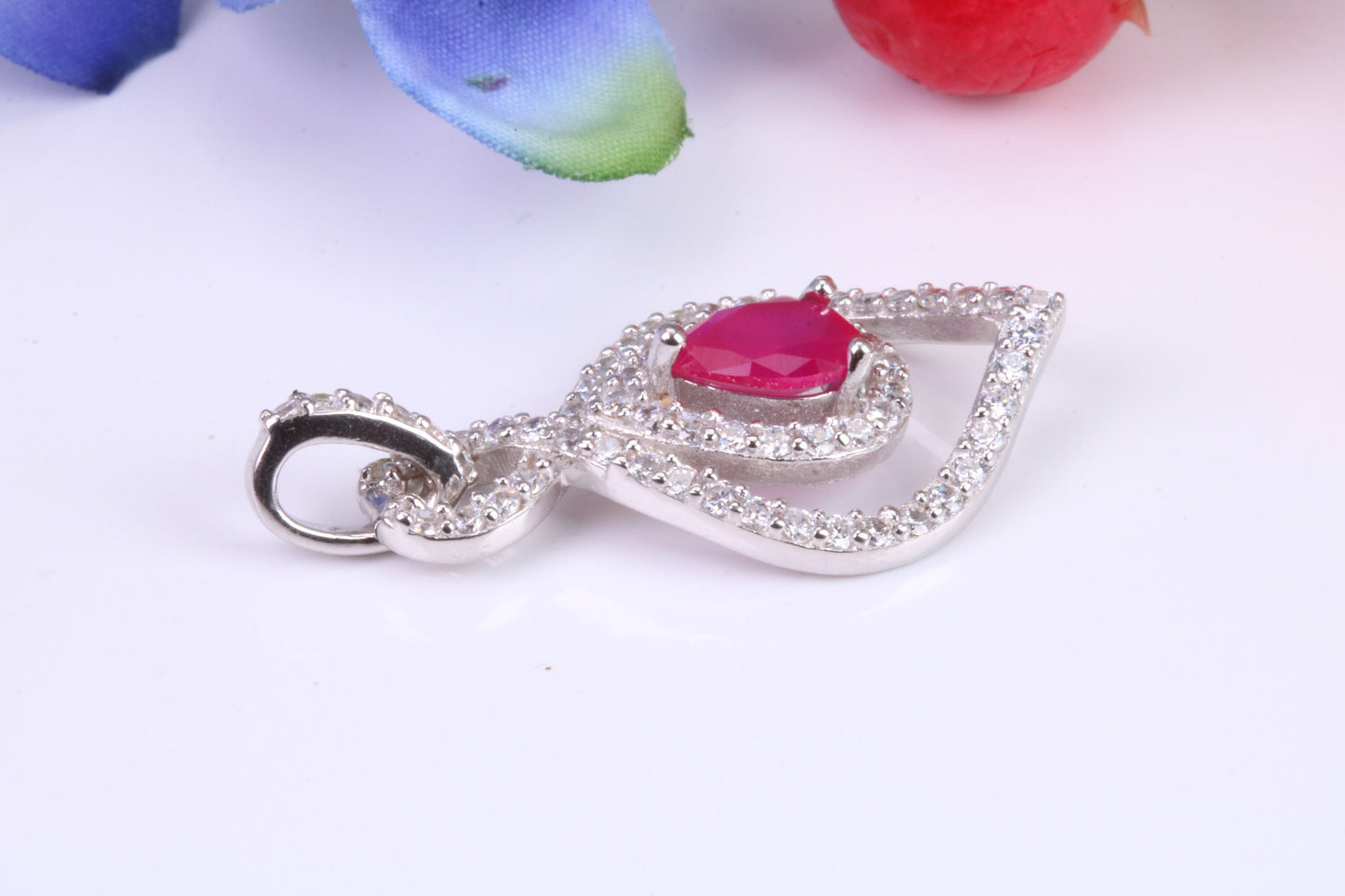 Sterling Silver Dressy C Z set Pendant