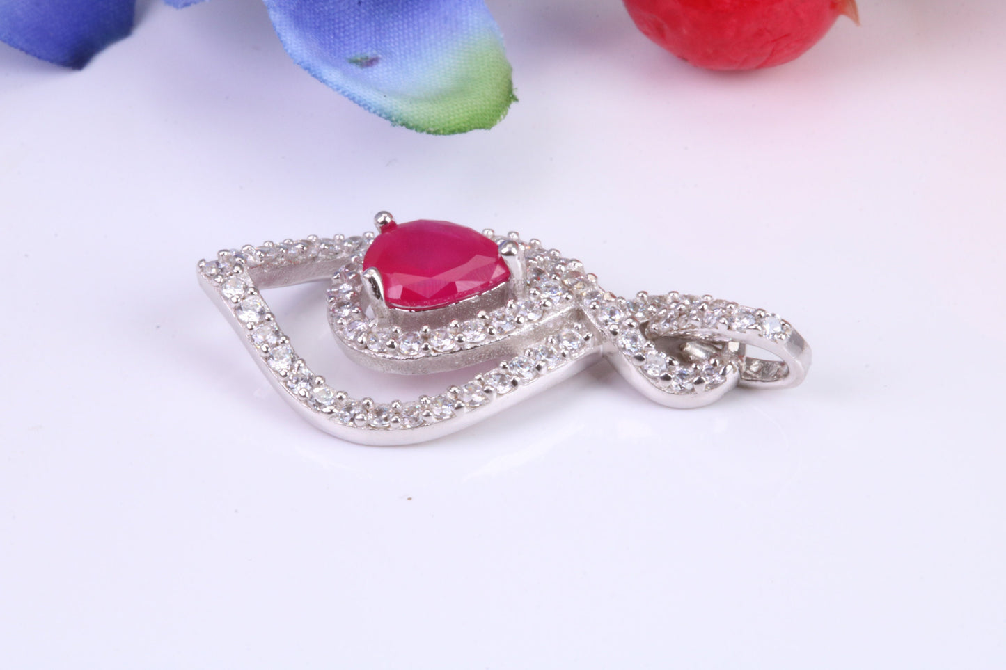 Sterling Silver Dressy C Z set Pendant