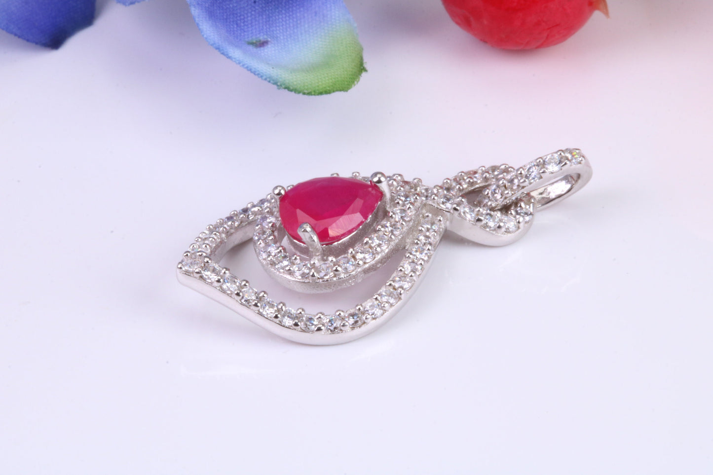 Sterling Silver Dressy C Z set Pendant