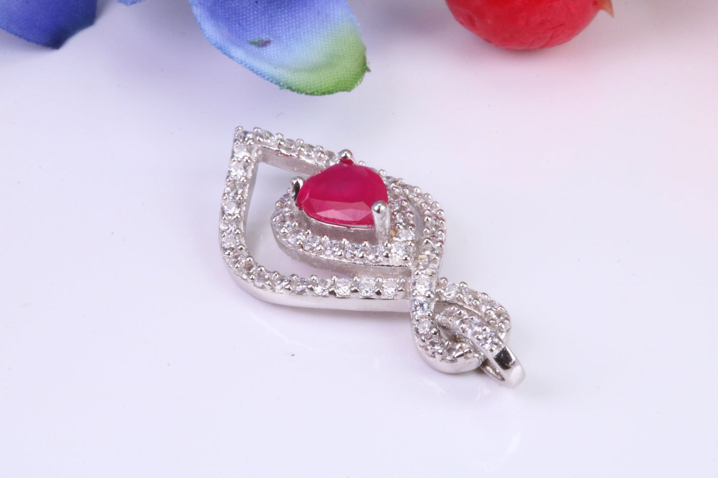 Sterling Silver Dressy C Z set Pendant