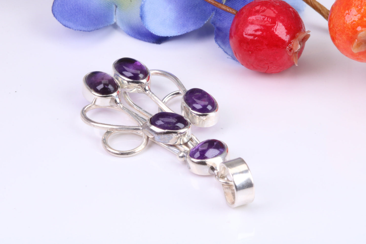 Cabochon cut Amethyst Pendant