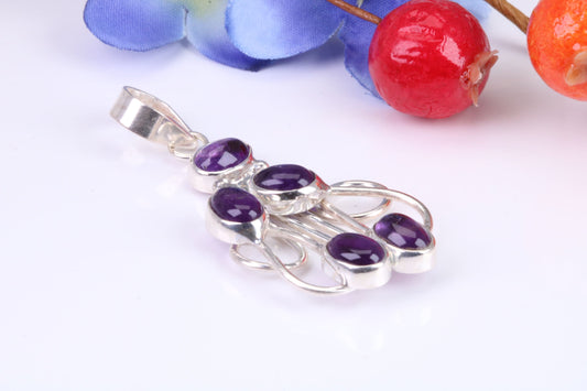 Cabochon cut Amethyst Pendant