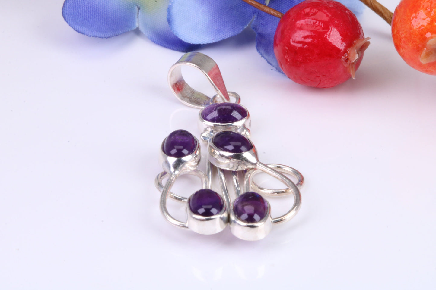 Cabochon cut Amethyst Pendant