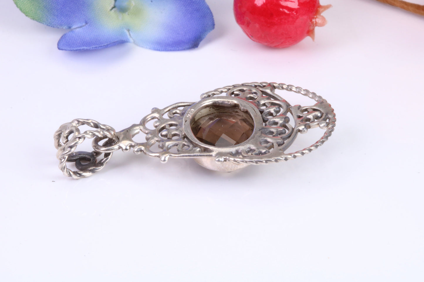Sterling Silver Smokey Quartz Necklace