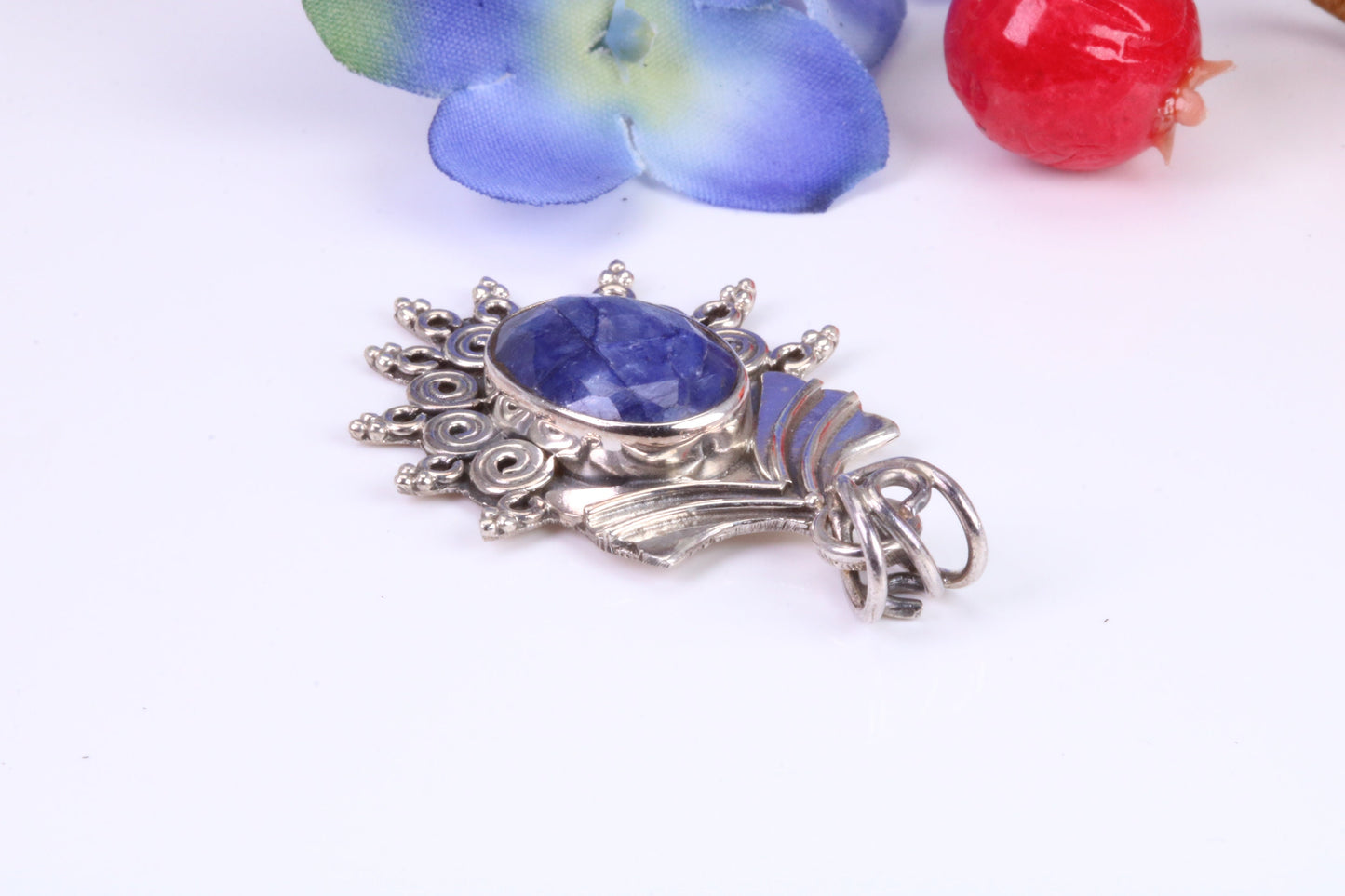 Sterling Silver real Amethyst set Pendant