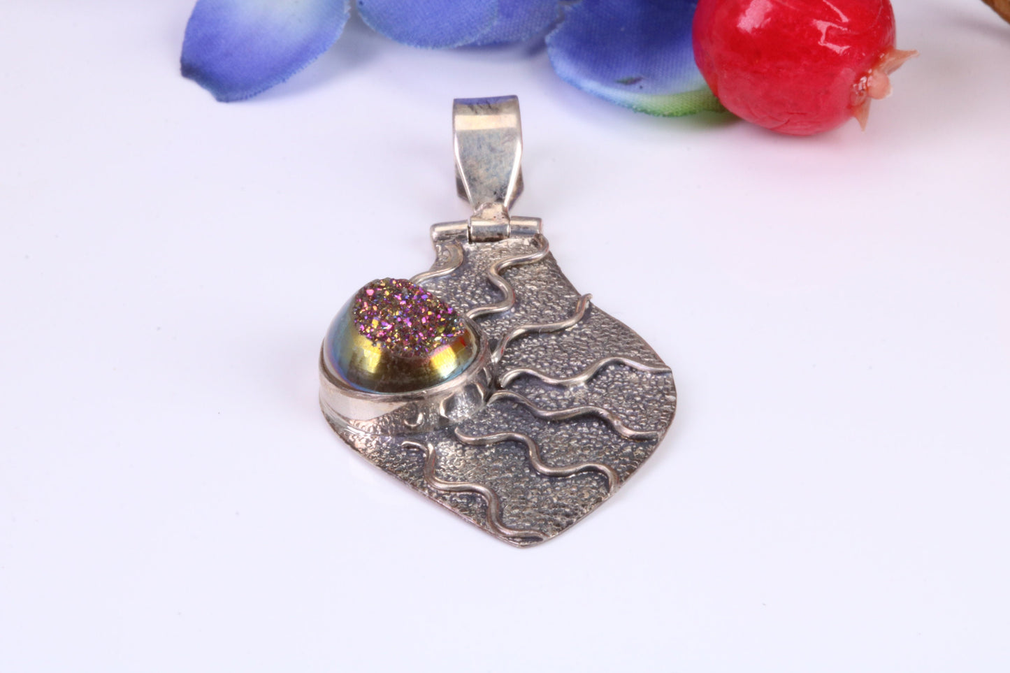 Real Amethyst Crystal Necklace in Sterling Silver