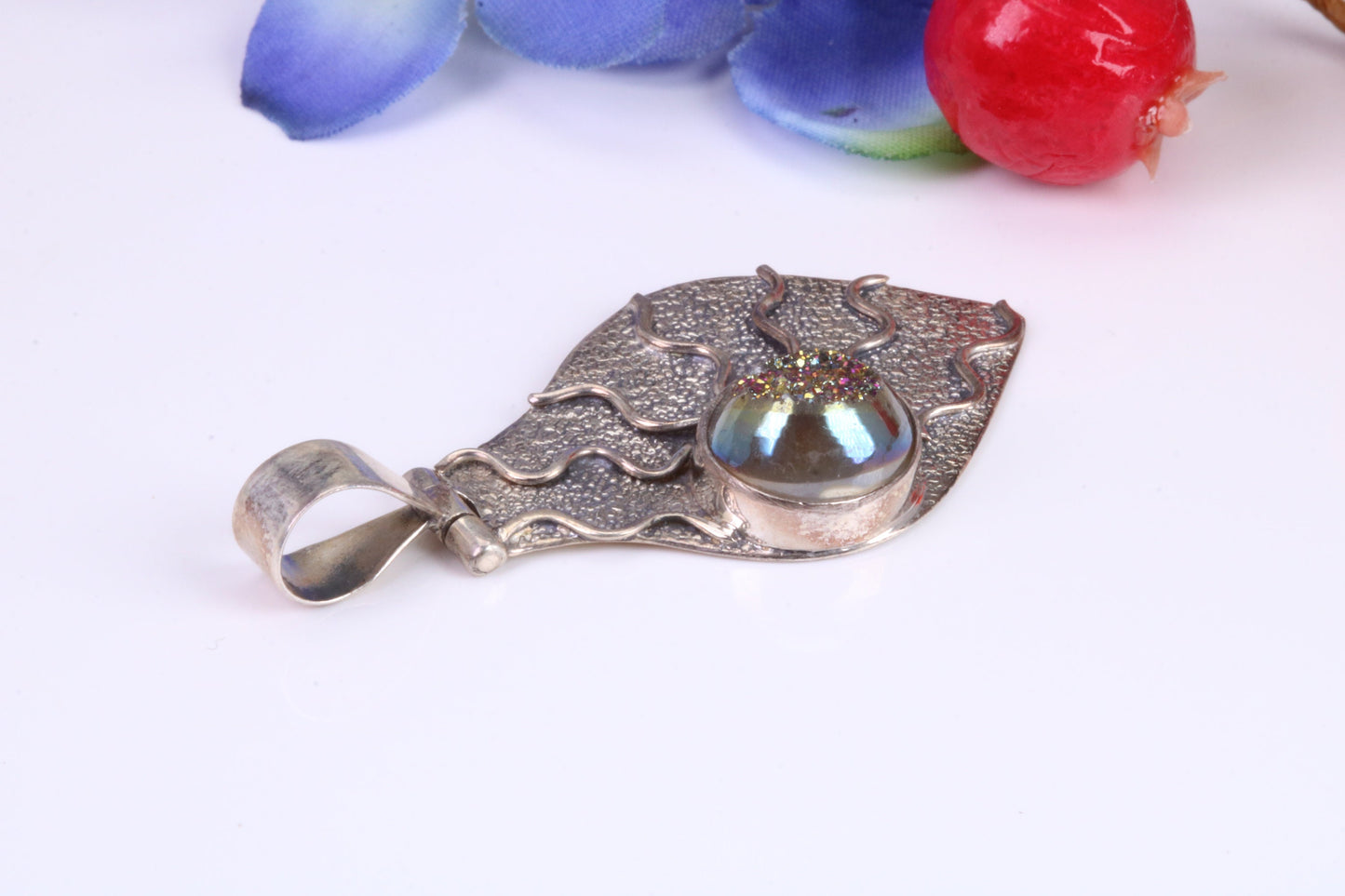 Real Amethyst Crystal Necklace in Sterling Silver