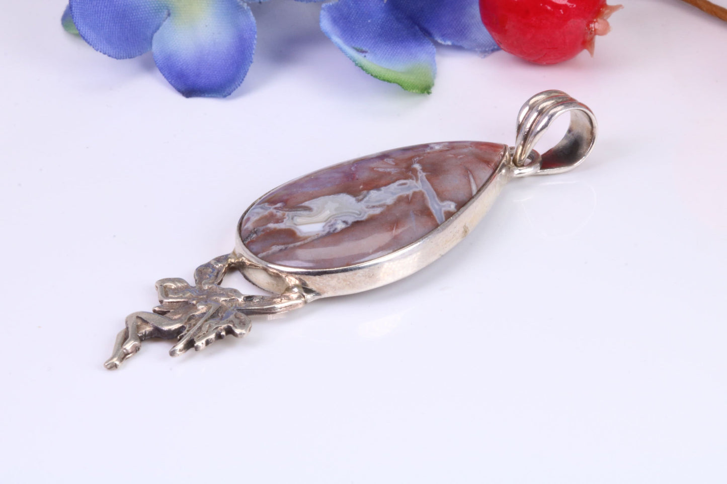 Large Wild Horse Magnesite Necklace set in Sterling Silver