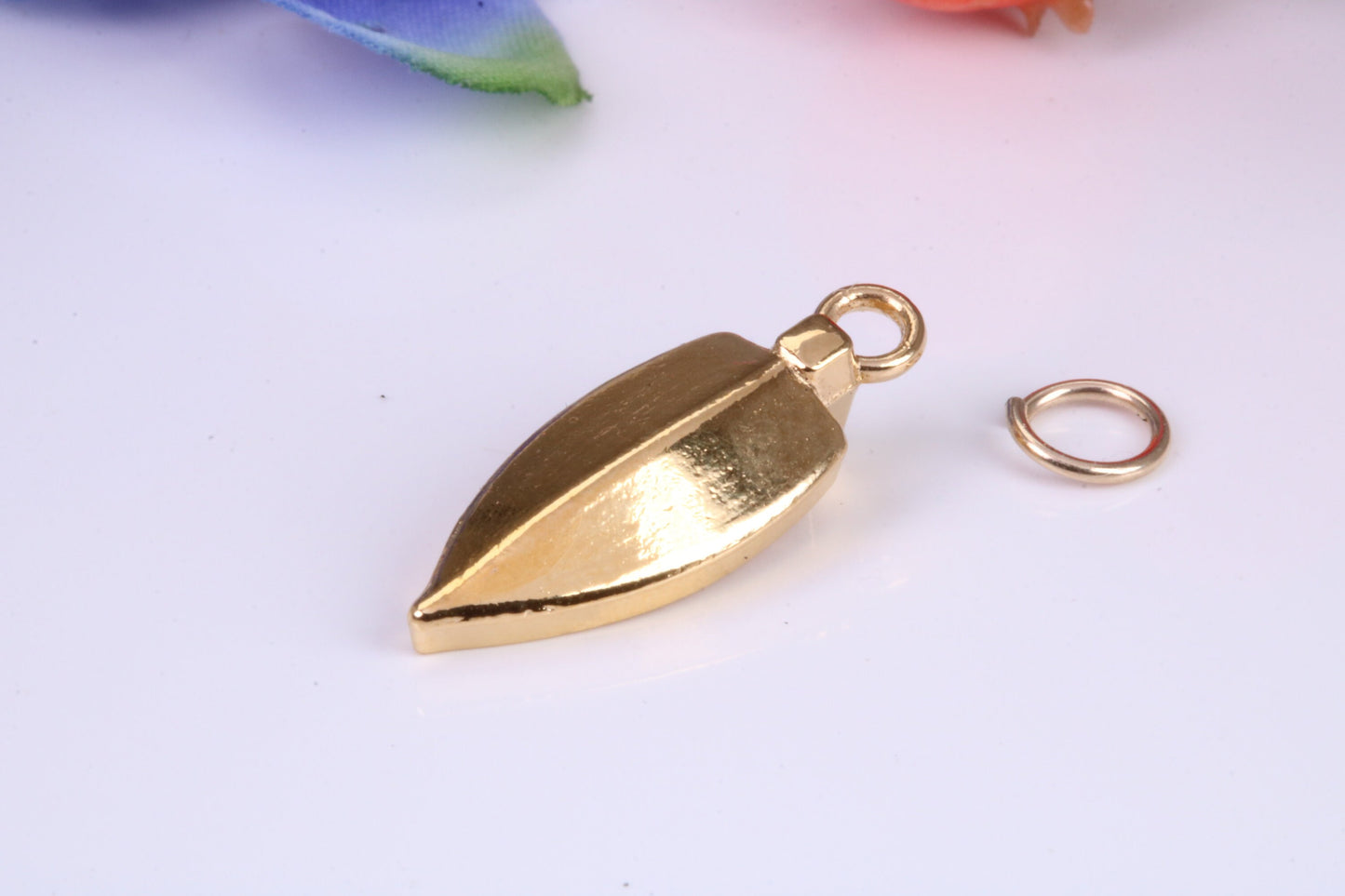 Dingy Boat Charm, Traditional Charm, Made from Solid Yellow Gold, British Hallmarked